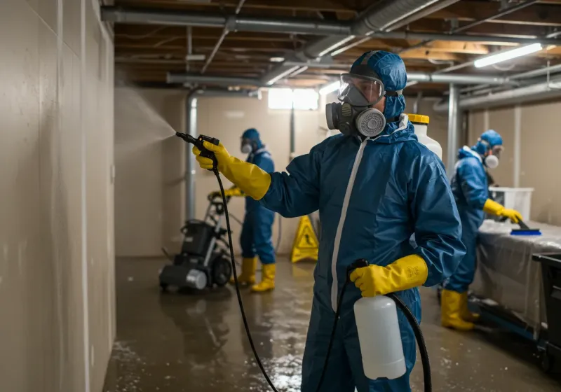 Basement Sanitization and Antimicrobial Treatment process in Nappanee, IN